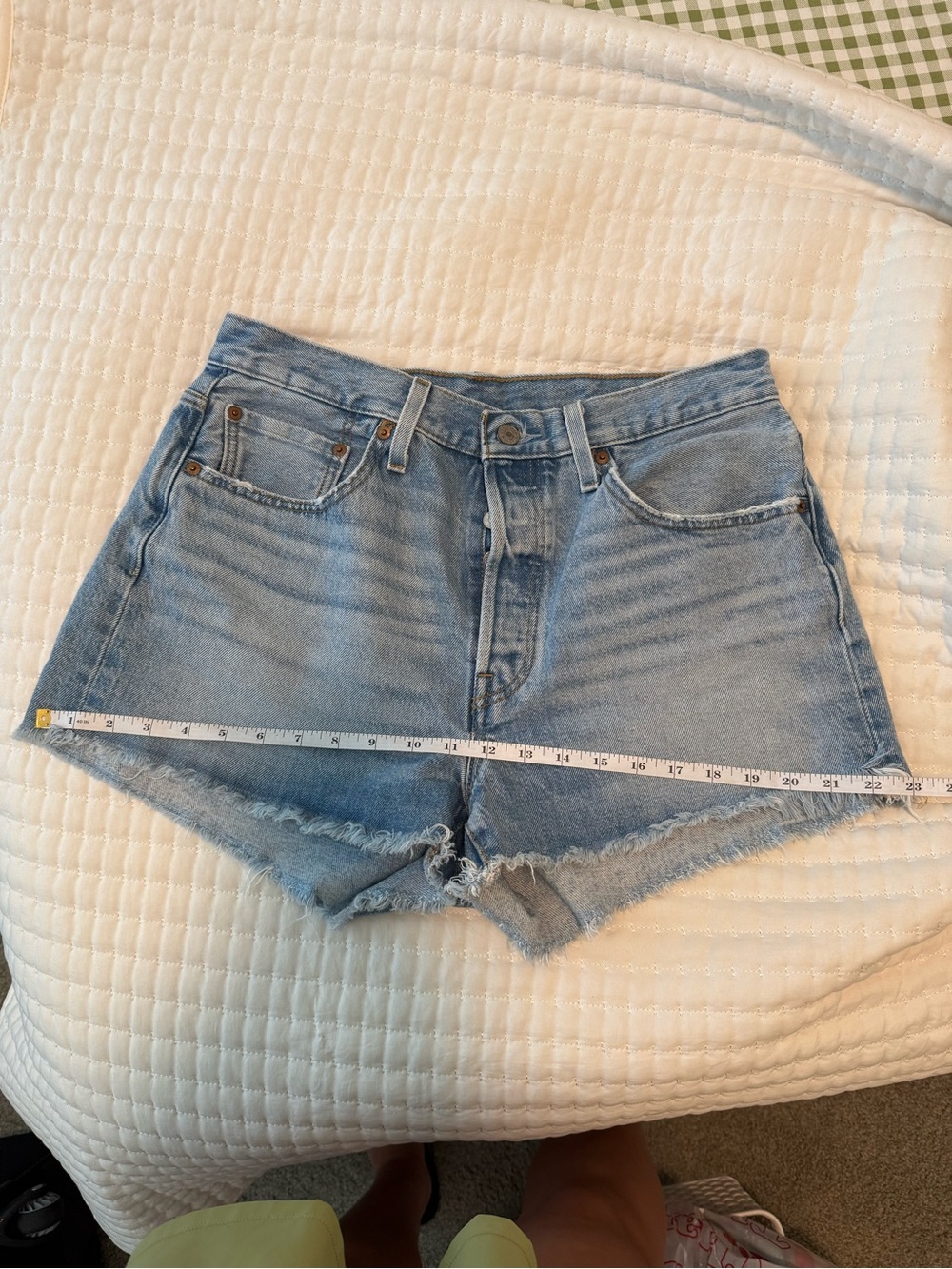 Levi's 501 Light Blue High-Rise Cutoff Denim Shorts